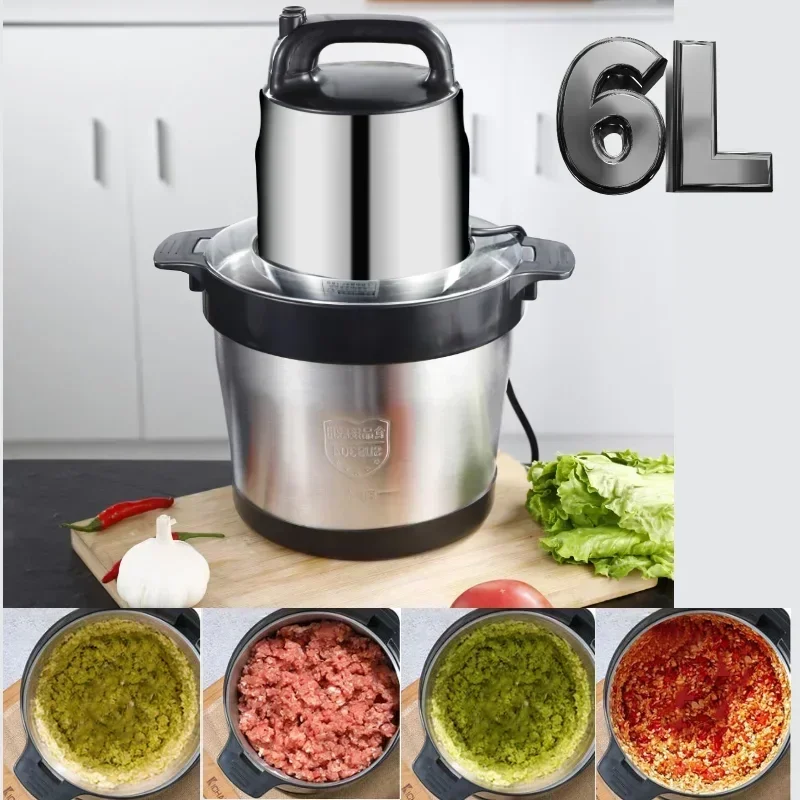 Yam Pounder Machine 6L Meat Chopper Fufu Pounding Blender Portable Multifunction Electric Meat Grinder