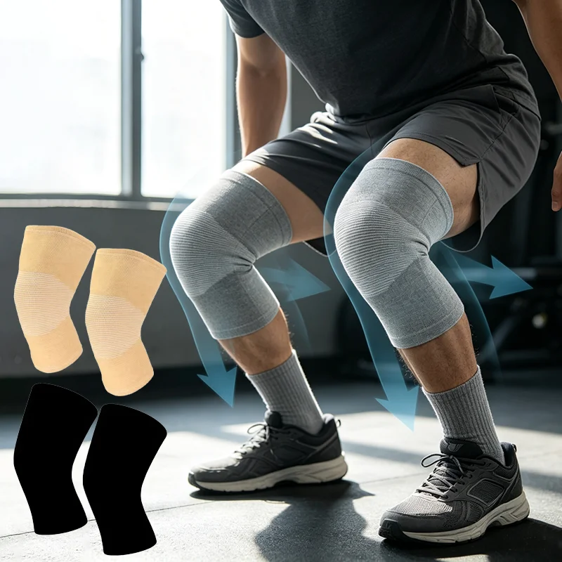 1PCS Knee Sleeve,Breathable Compress Bamboo Knee Sleeves Elastic Warm Knees Brace Relieve Knees Pain Leg Sleeves for Women Men