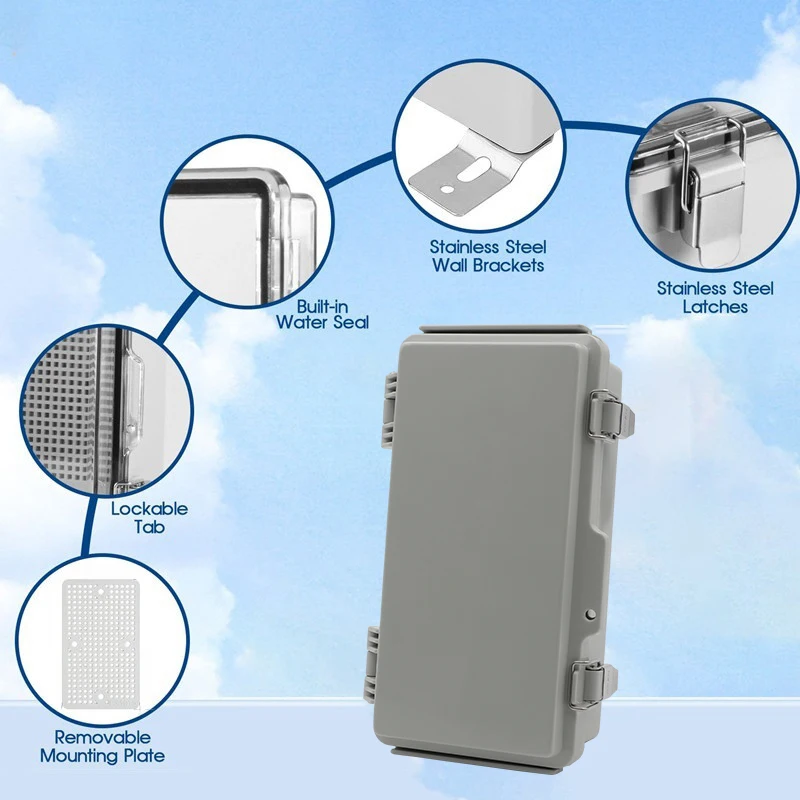 Neuankömmling Außen größe 210x110x100mm ip67 staub dichte Anschluss dose für elektrische Projekte mit 304 Edelstahl halterungen