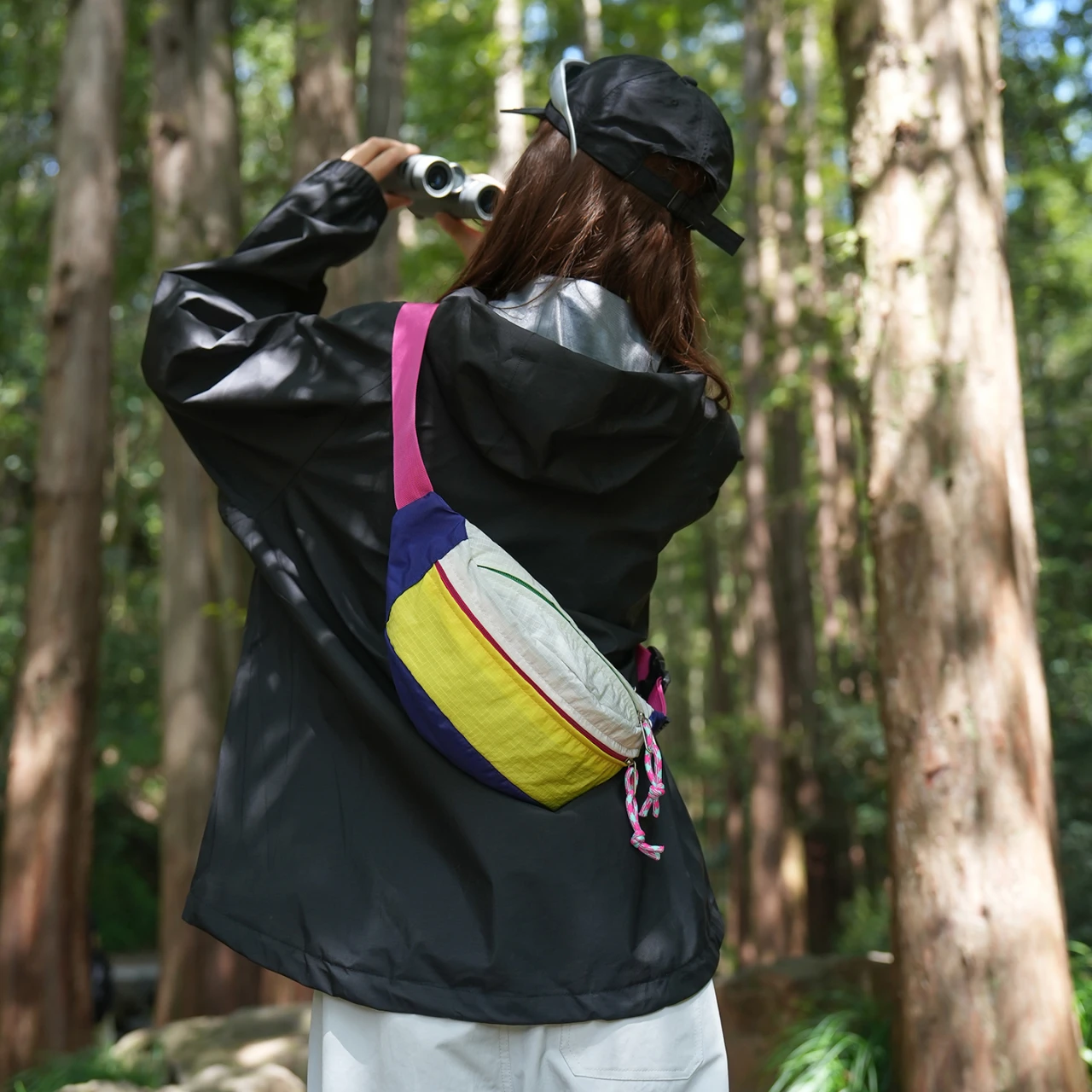 Fashion Colorful Canvas Crossbody Bag Stylish Everyday Pack Eye-catching Casual Travel Satchel Cool Urban Outdoor Handbag