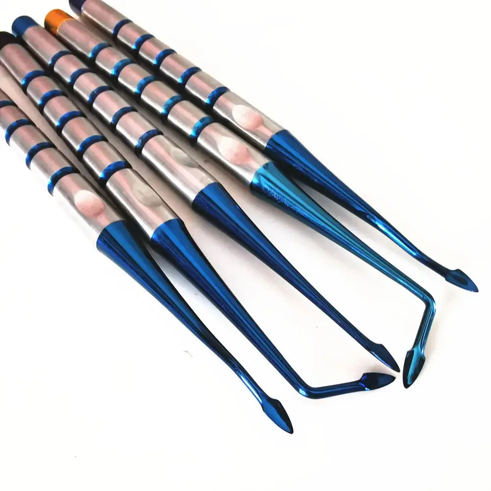 Blue Color Coated PDL Dentistry Tooth Extracting Tools Titanium Alloy Implant Instrument Dental Elevator Set Extraction Root