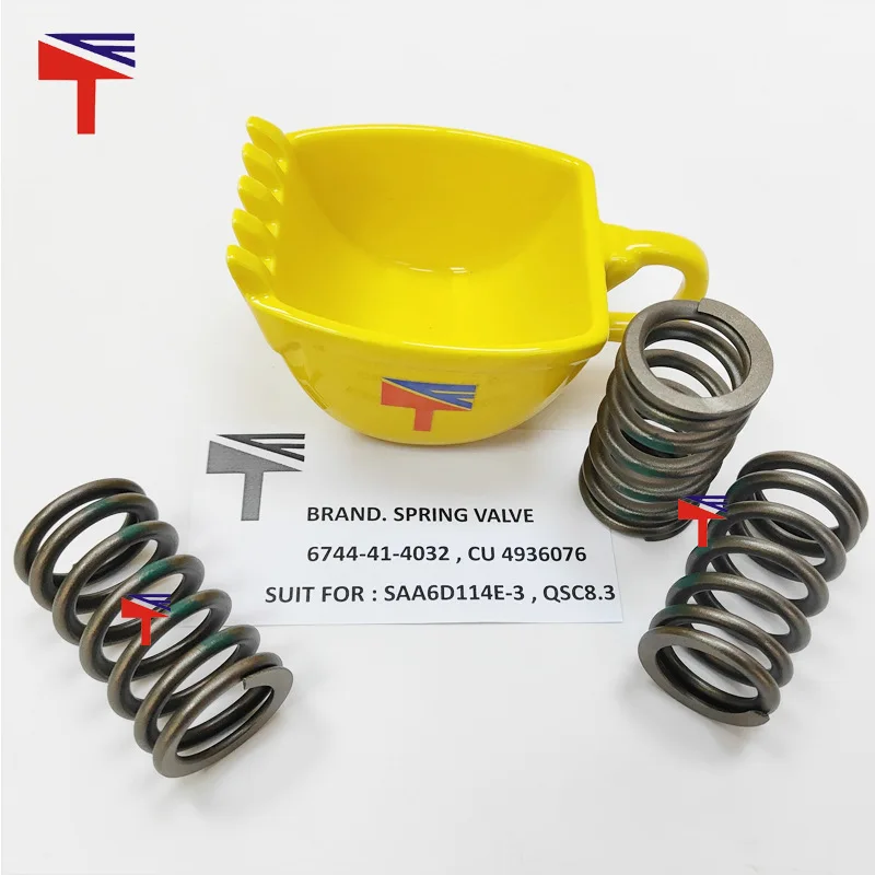 

2Pcs valve spring 6744-41-4032 for construction machinery SAA6D114E-3 engine parts