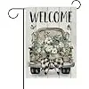 Dyrenson Welcome Spring Summer Truck Decorative Garden Flag, Cotton jjp