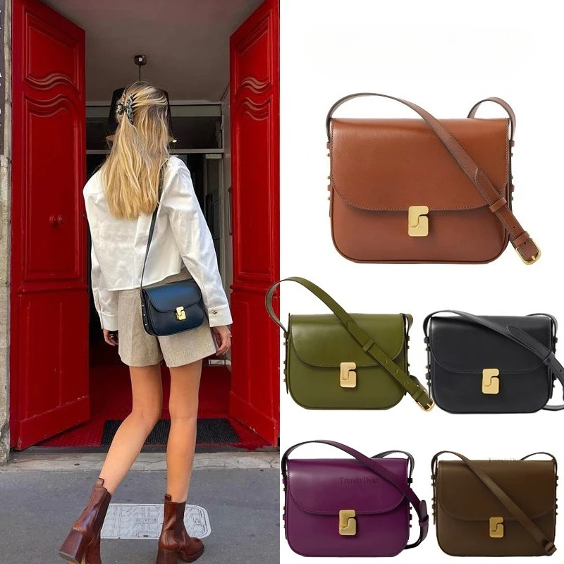 

Tofu bag, French niche design women's bag, top layer cowhide small square bag, high-end texture single shoulder crossbody bag