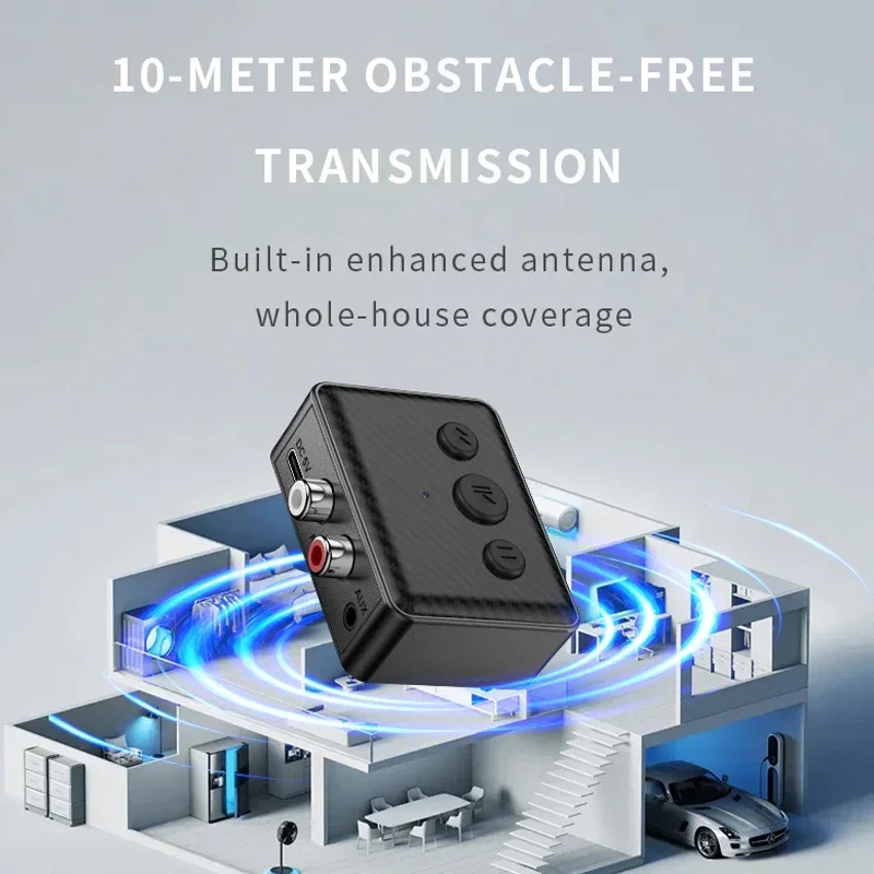USB Bluetooth 5.4 Audio Receiver Adapter Wireless Stereo Music 3.5mm AUX RCA Support U-Disk Playback For Desktop Speaker Amp - view 5