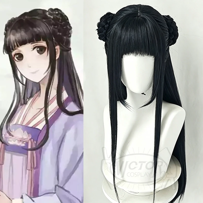 Peluca Personalizada de Jiang Yanli Jin Zixuan, Gran Maestro de la Cultivación Demoníaca, Peluca Larga Negra para Comic Con, Fiestas y Cosplay de Anime