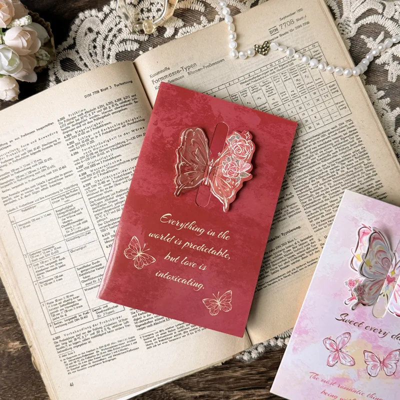 

3D-открытка с бабочками в стиле ретро, складная, с конвертом, для подарка девушке и паре