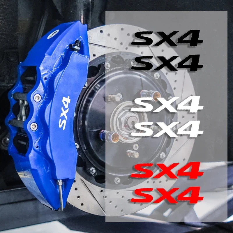 Auto Caliper Refitting Sticker for Suzuki SX4 Logo Swift IGNIS Alto Jimny Baleno Samurai Grand Vitara Wheel Brake Decoration