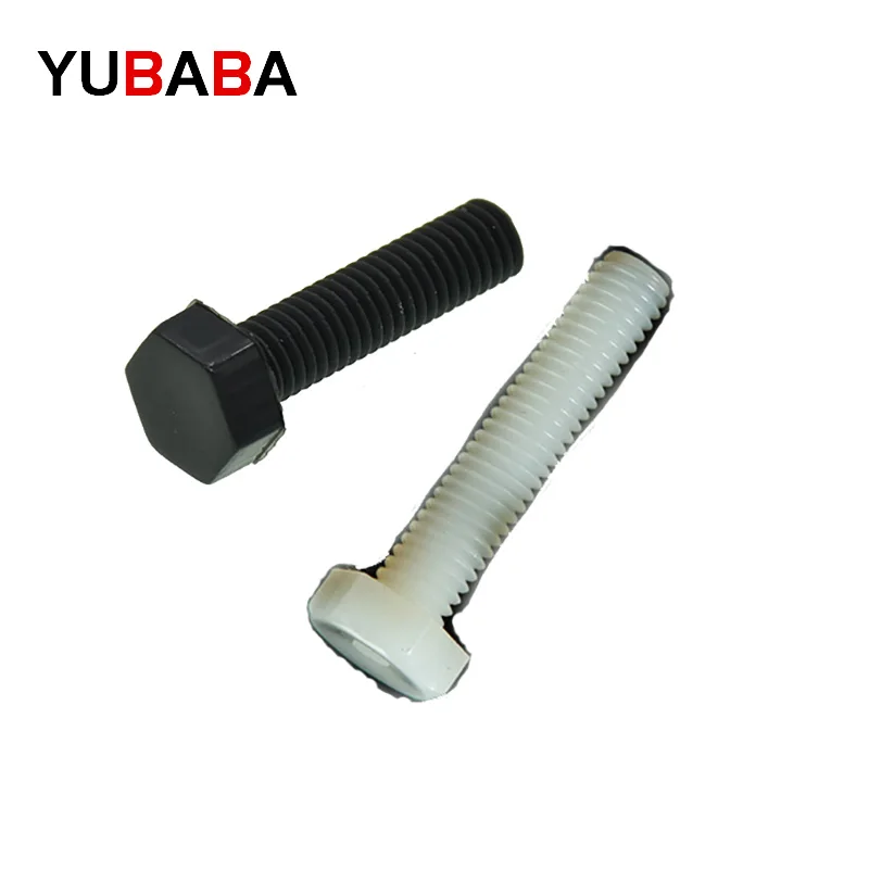 M3 M4 M5 M6 M8 Black/White Nylon Hex Bolts / Plastic Screws/ Hexagon Nylon Screw