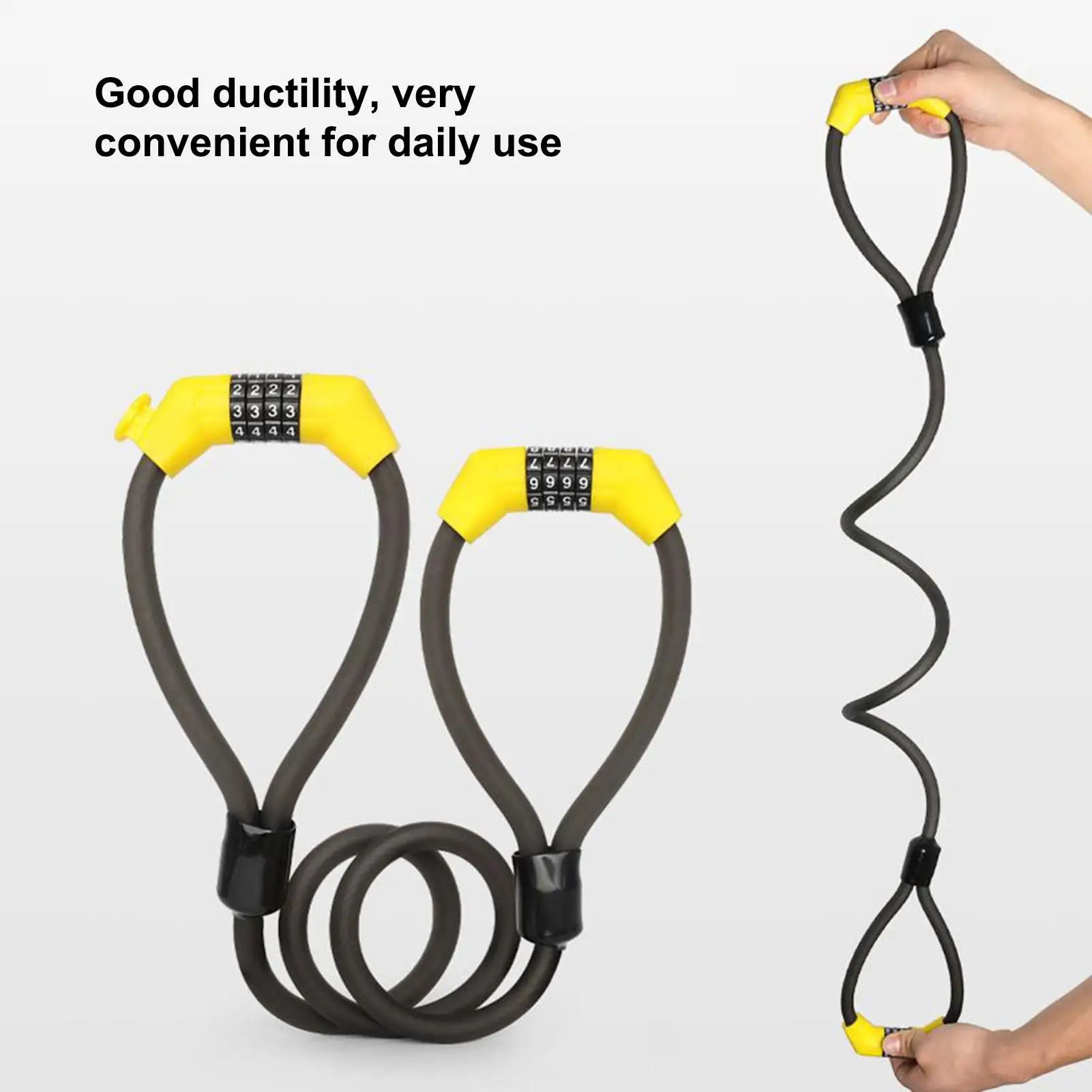 Anti-Theft Combination Cable Lock Electric scooter lock Heavy Duty high-security bicycle lock for E-bikes Bikes Bicycles Cruiser