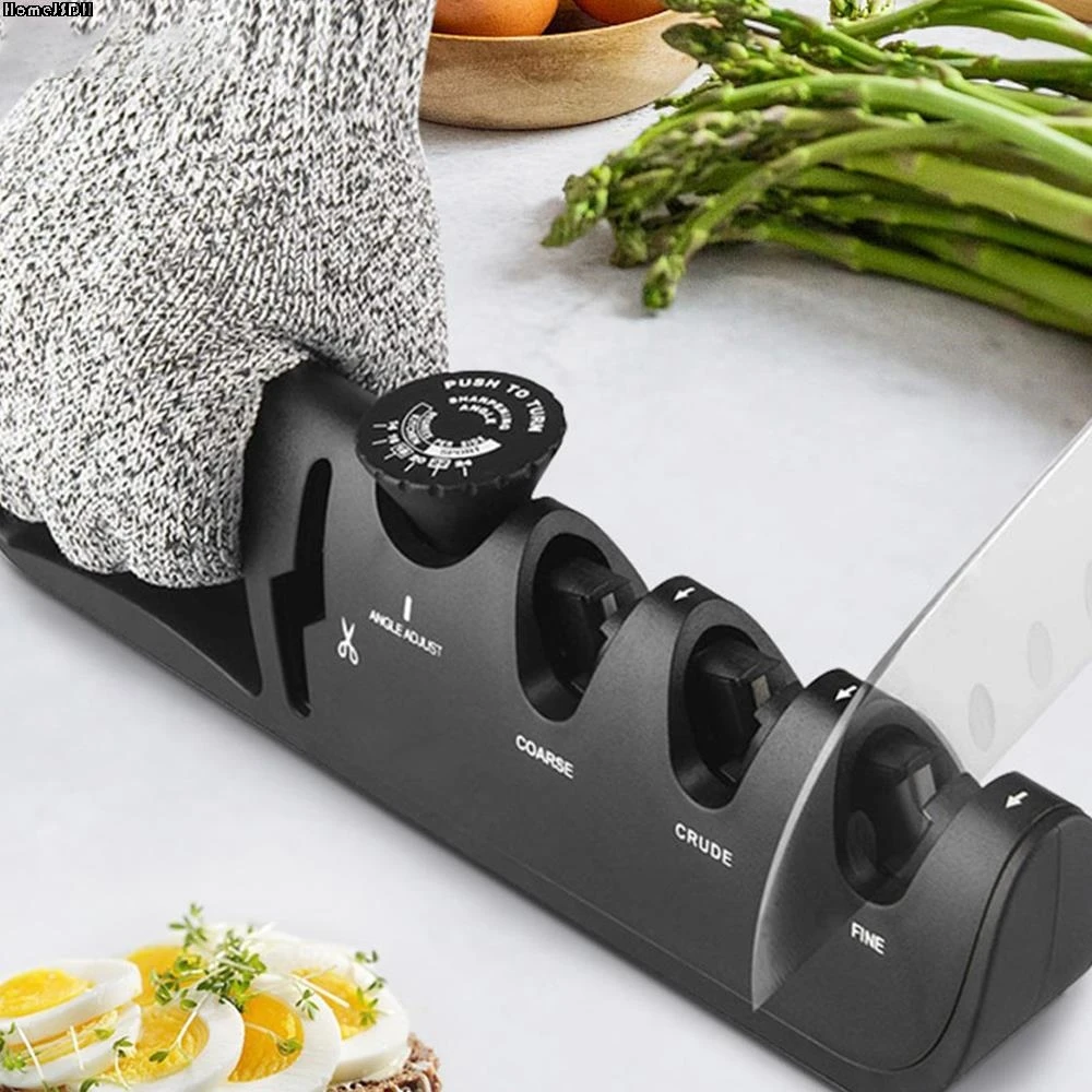 Knife Sharpener 5 In 1 Kitchen Scissors Sharpening Tool  For Coffee Ware Tea Ware Ruixin Official Store Set Of Diamond Bars