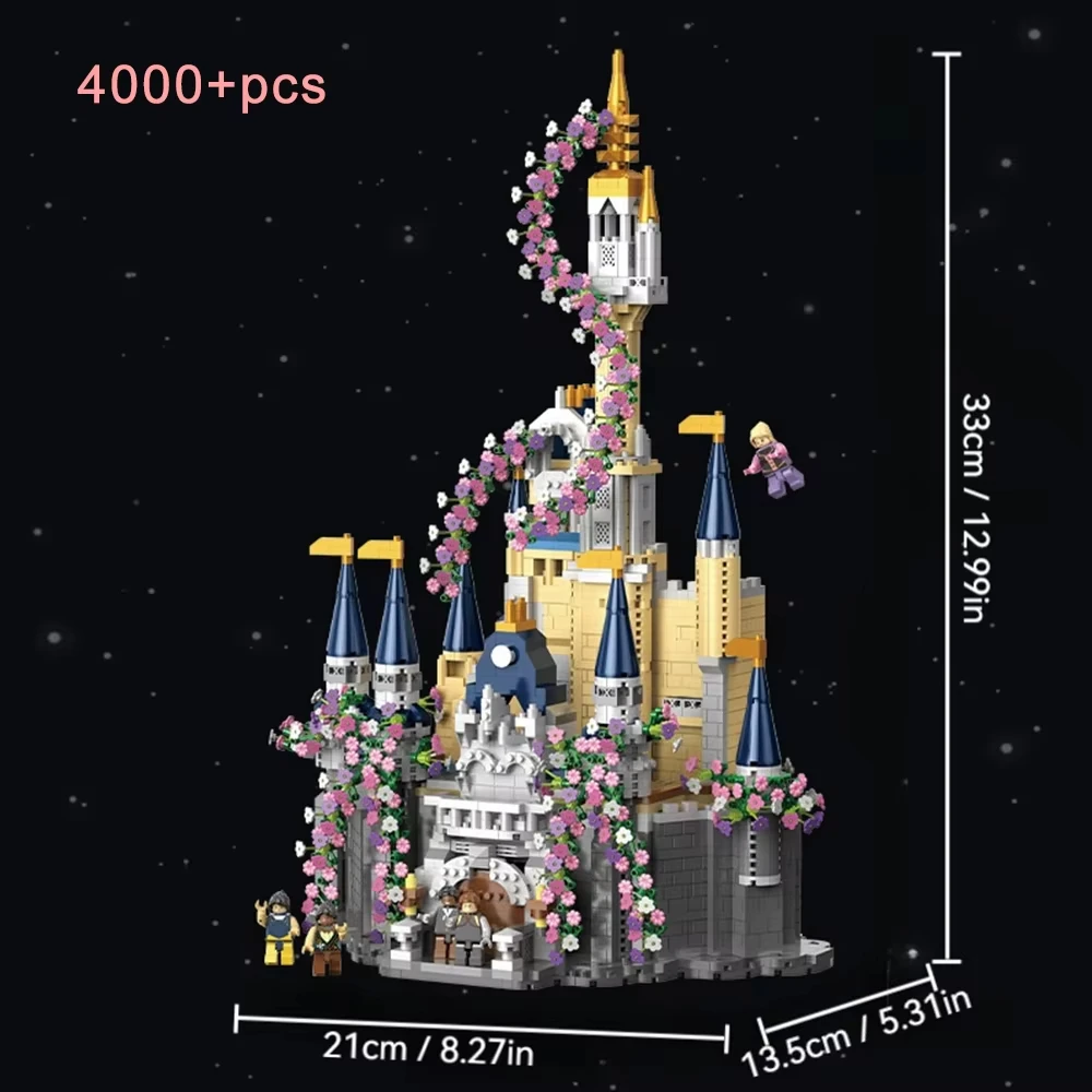 Creative Fairy Tale Princess Castle Mini Building Blocks Tabletop Decoration Building Micro Brick Children's Toy Birthday Gifts - view 3