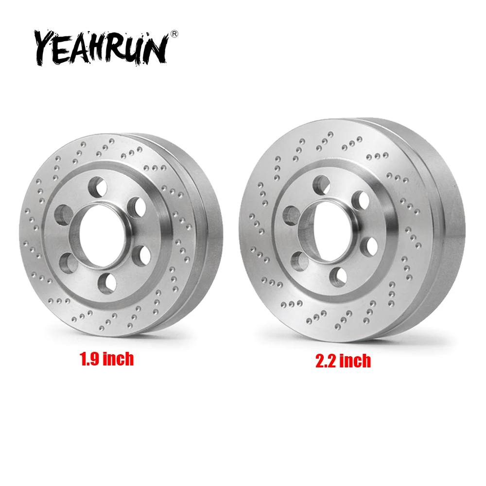 YEAHRUN Stainless Steel 1.9/2.2 inch Wheel Rims Internal Counterweight Balance Weight for Axial SCX10 TRX-4 1/10 RC Car Parts