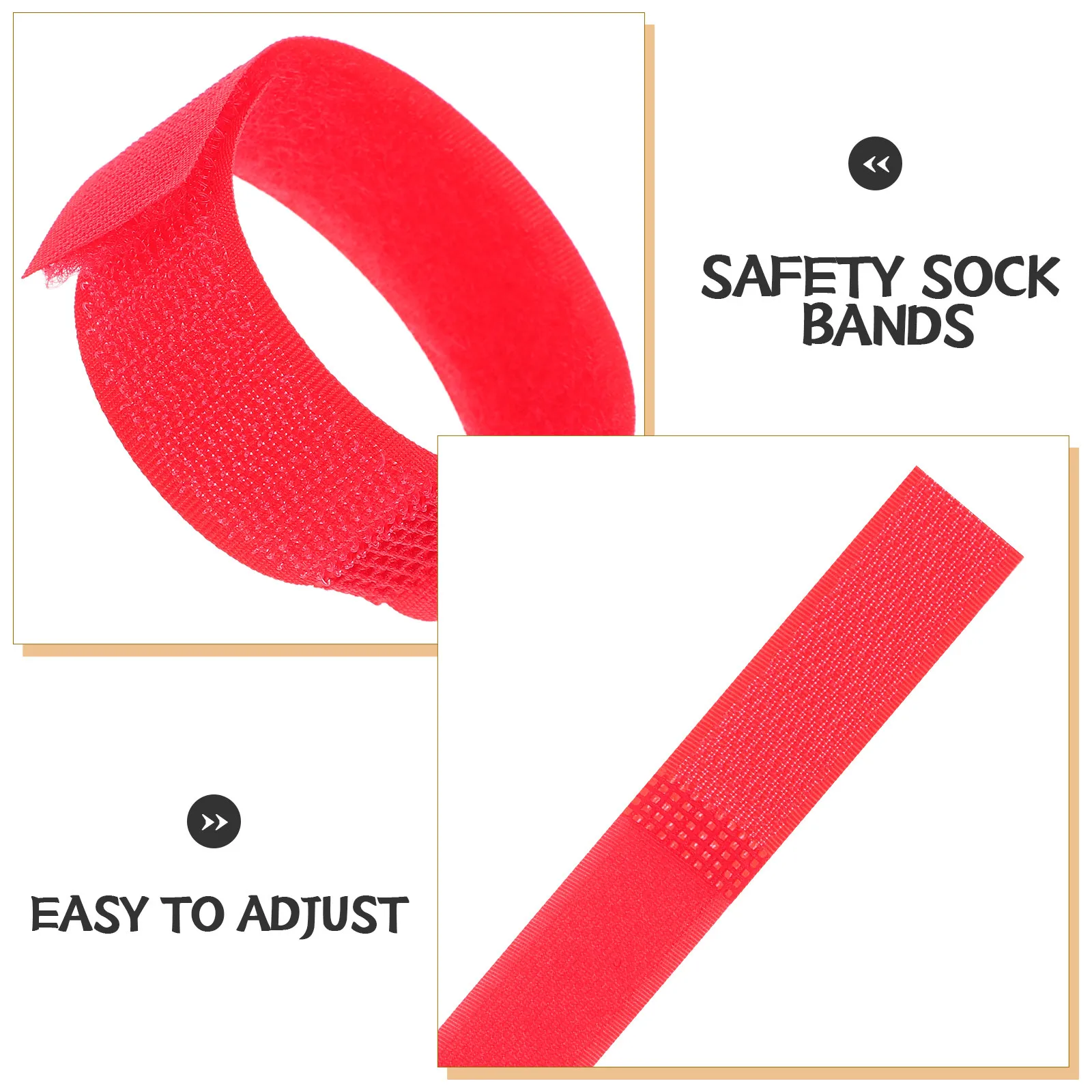 10 Pcs Paw Doggie Sock Holders Canine Bootie Footwear Fasteners Red Anti Slip Straps view 5