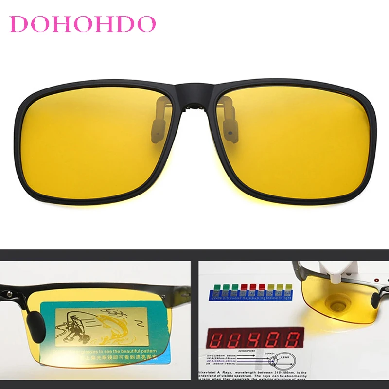 

Classic Polarized Clip-On Sunglass Women Brand Design Anti-Glare UV400 Night Vision Sun Glass Men Outdoor Sports Goggles Ladies