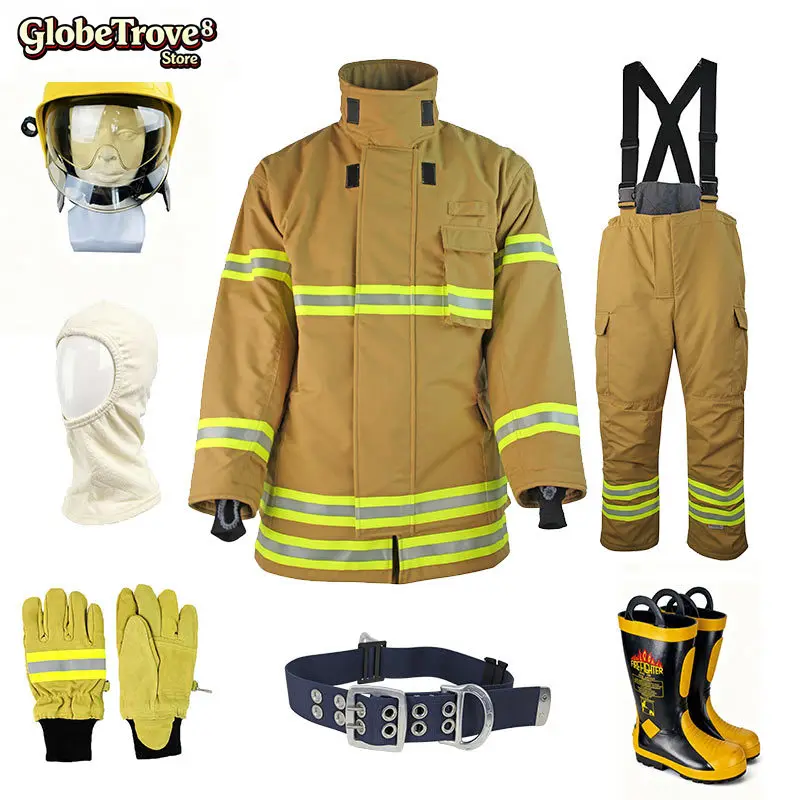 EN469 Certified Firefighter Suits Made of Nomex IIIA Fabric Fireman Uniform Safety Clothing