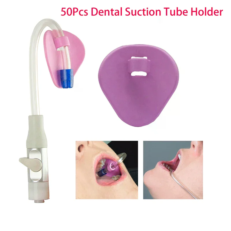 

50 шт./пакет, одноразовый держатель для аспирационной трубки, трубка для слюны, HVE, позиционер для трубки, автоклавируемый стоматологический материал