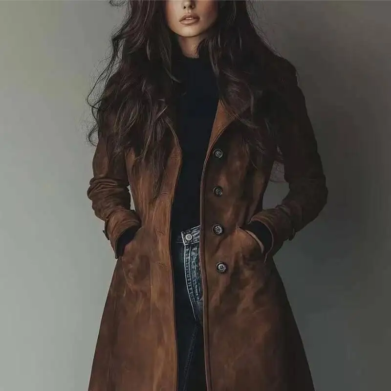 Solid Casual Loose Jacket Coats For Women 2026 Winter Vintage Women's Jackets Overcoat Autumn Female Coat Outerwears Tops