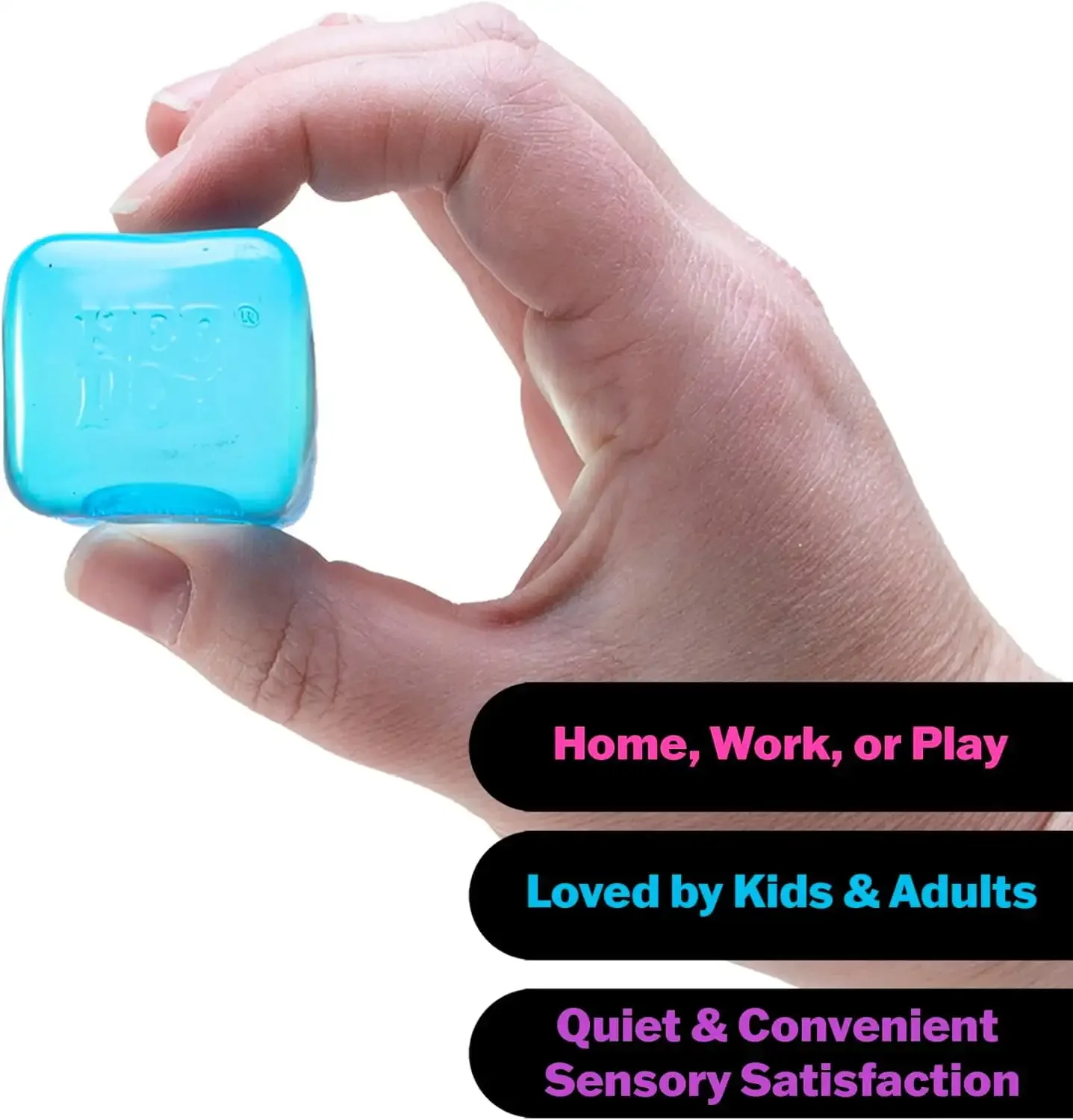 NeeDoh@ 2.5 CM/1 IN. Nice Ice Sensory Squeeze Single Mini Nice Cube in Assorted Colors Anti-Stress Pressure Relief For Adults