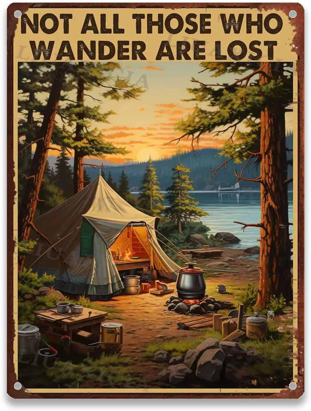 1pcs,Vintage Metal Tin Signs Not All Those Who Wander Are Lost For Home Cafe Pub Bar Shop ;