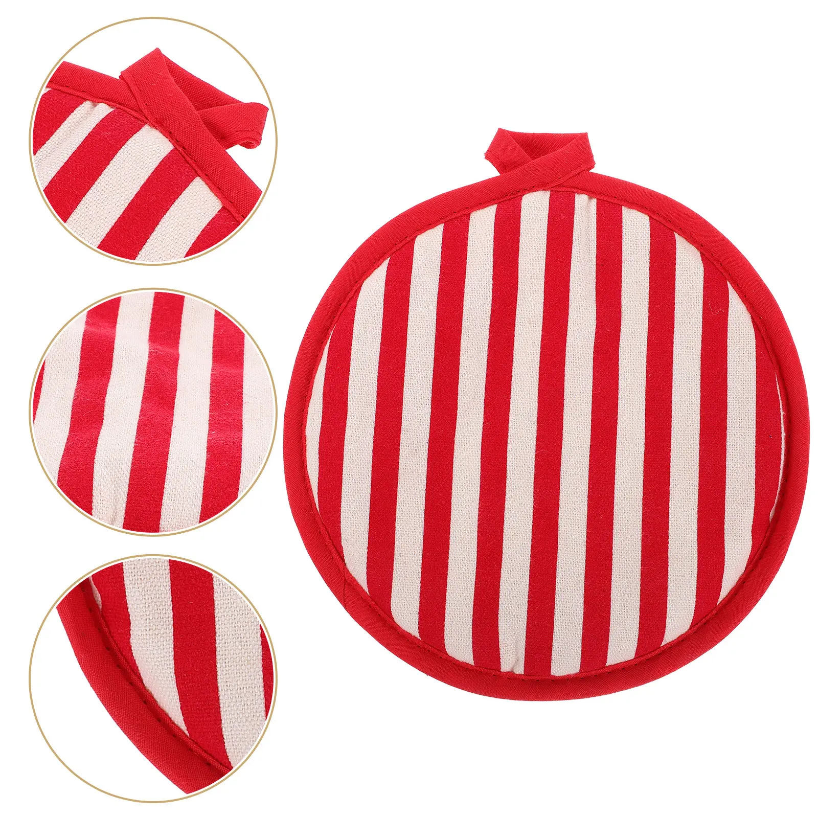 Cotton Insulated Round Mat Heat Resistant Oven Microwave Tabletop Dish Pad Rustic Elegant Placemat Countertop Protection Pad