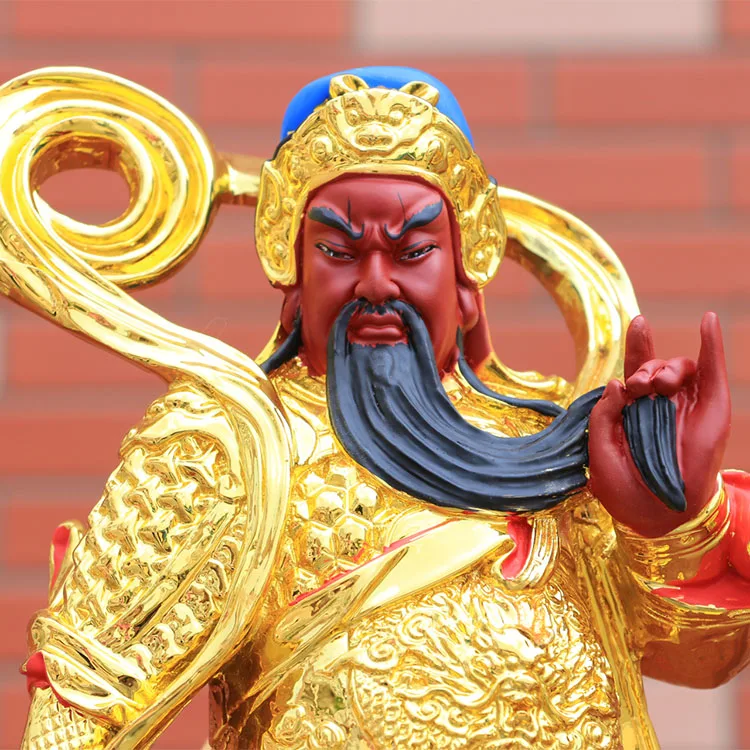 38CM large Asia Taoism Buddhism GUAN GONG God BUDDHA figure HOME Exorcism safety Bring Money good luck FENG SHUI God statue