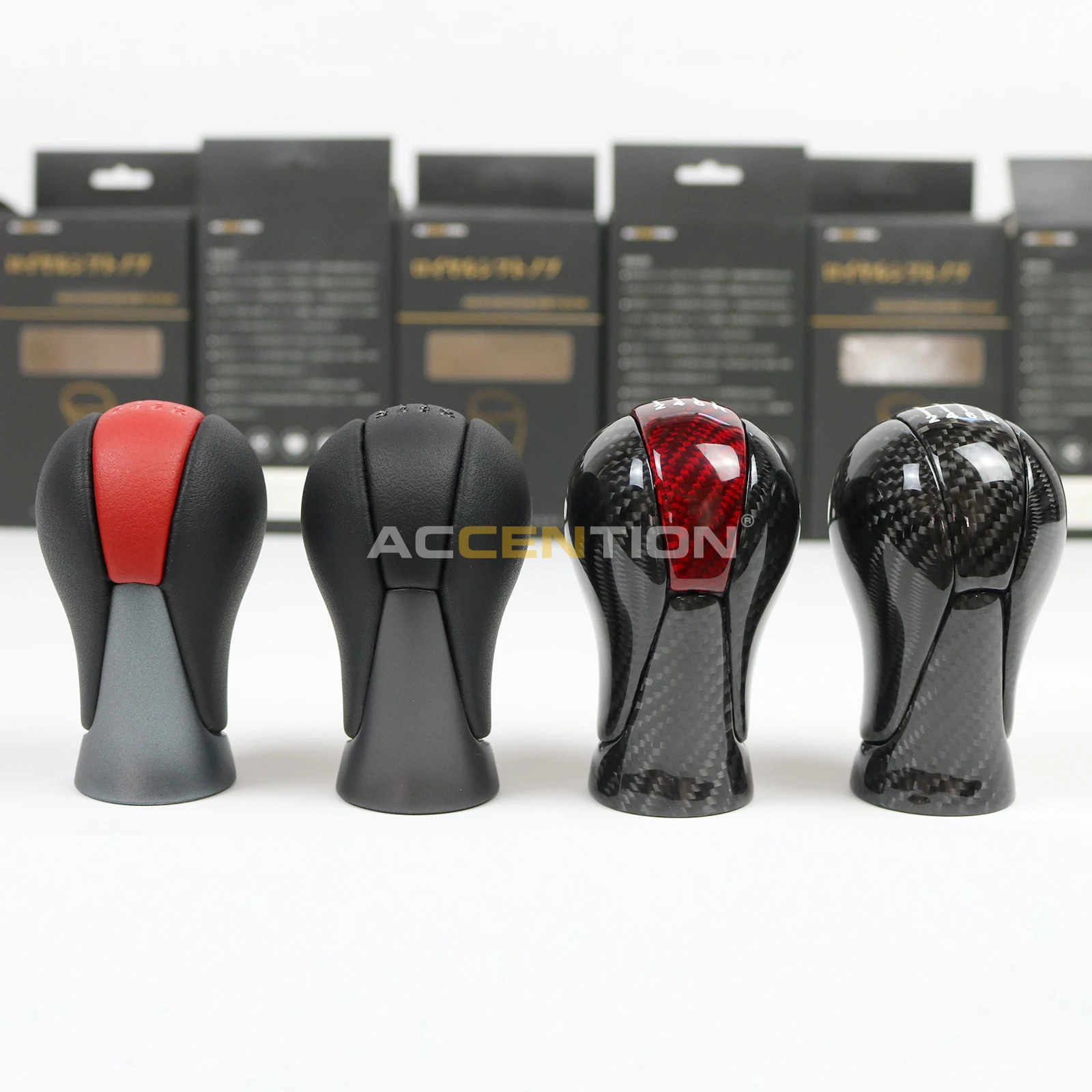 

Ручка переключения передач из черной кожи/настоящего углеродного волокна 6S MT для Nissan 370Z 2009-2019