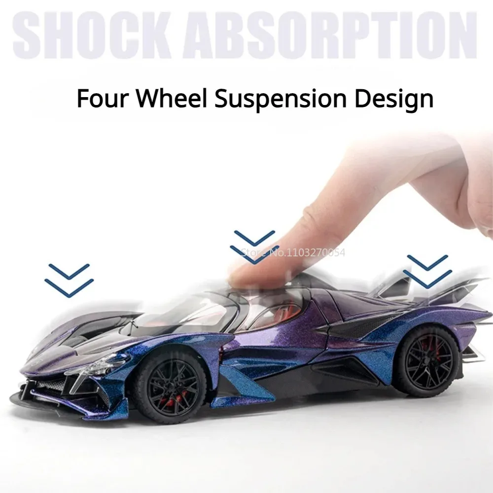 1/24 Apollo EVO Super Car Alloy Diecast Model Toys Cars Sound Light Pull Back Rubber Tires Metal Vehicles for Boy Gifts