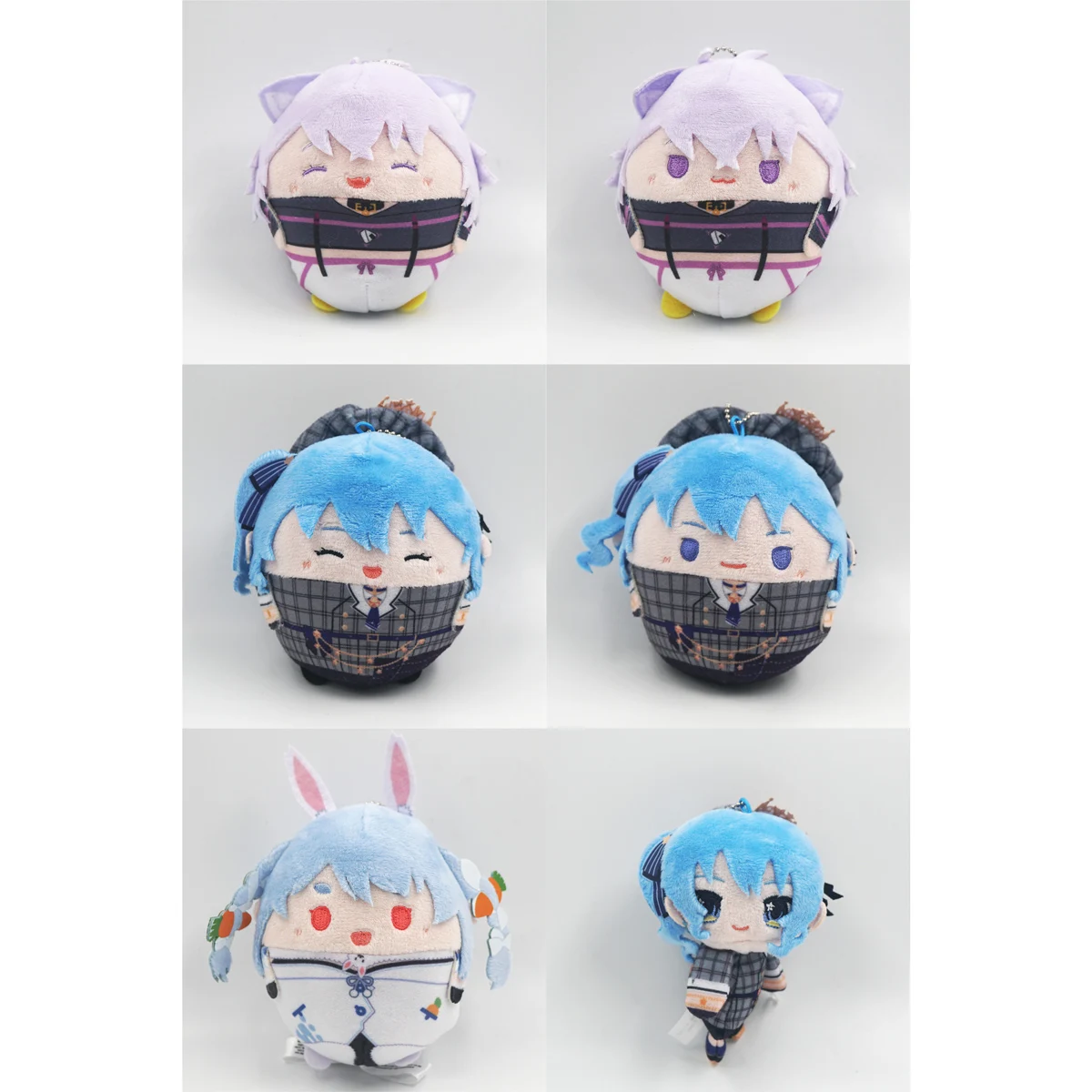 

Anime Usada Pekora Nekomata Okayu Hosimati Suisei Ōzora Subaru tuber Plush Keychain