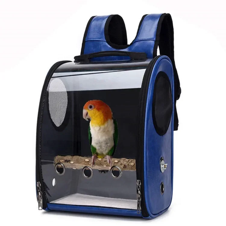 

Pet Bird Cage House Parrot Carrier with Feeders Bird Large Space Travel Bag Breathable Portable Transparent Pet Accessories