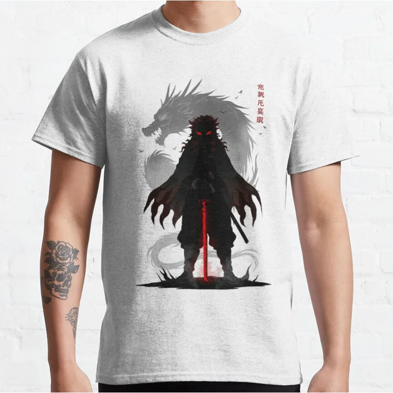 

Rengoku aura Cute Anime Demon Slayer manga Graphic T Shirts 100% cotton large size Adult S-6XL