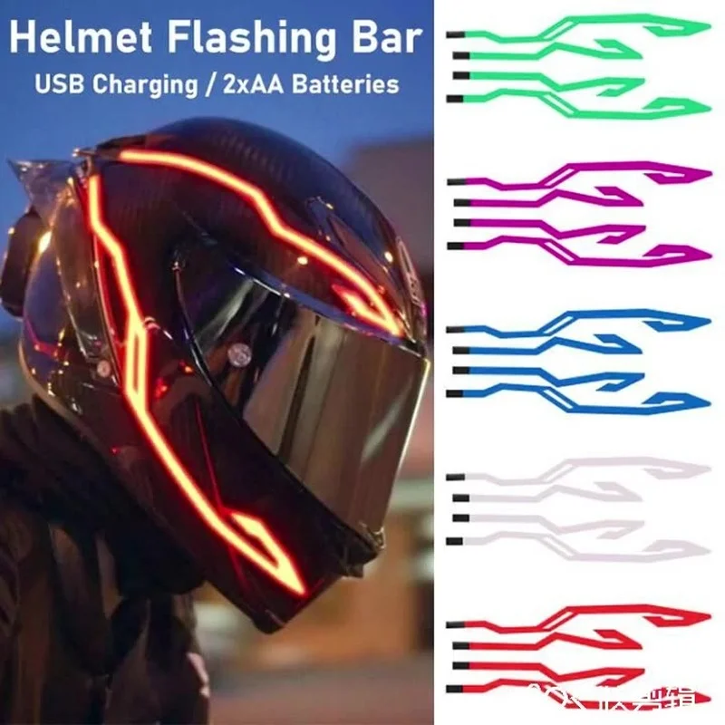 4 Mode Cold Light for Motorcycle Helmet Led Strip and  Bike Helmet Led Strip Light  and motorcycle helmet light