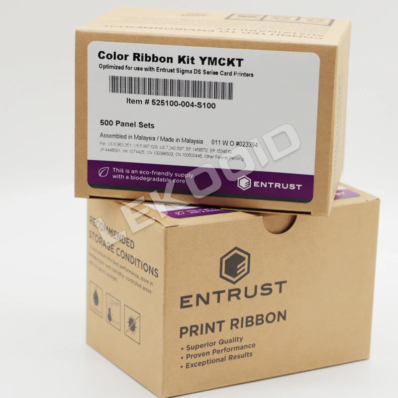 

Entrust Sigma Card Printer Color Ribbon Kit YMCKT 525100-004-s100 for DS1 ds2 ds3 Series printer