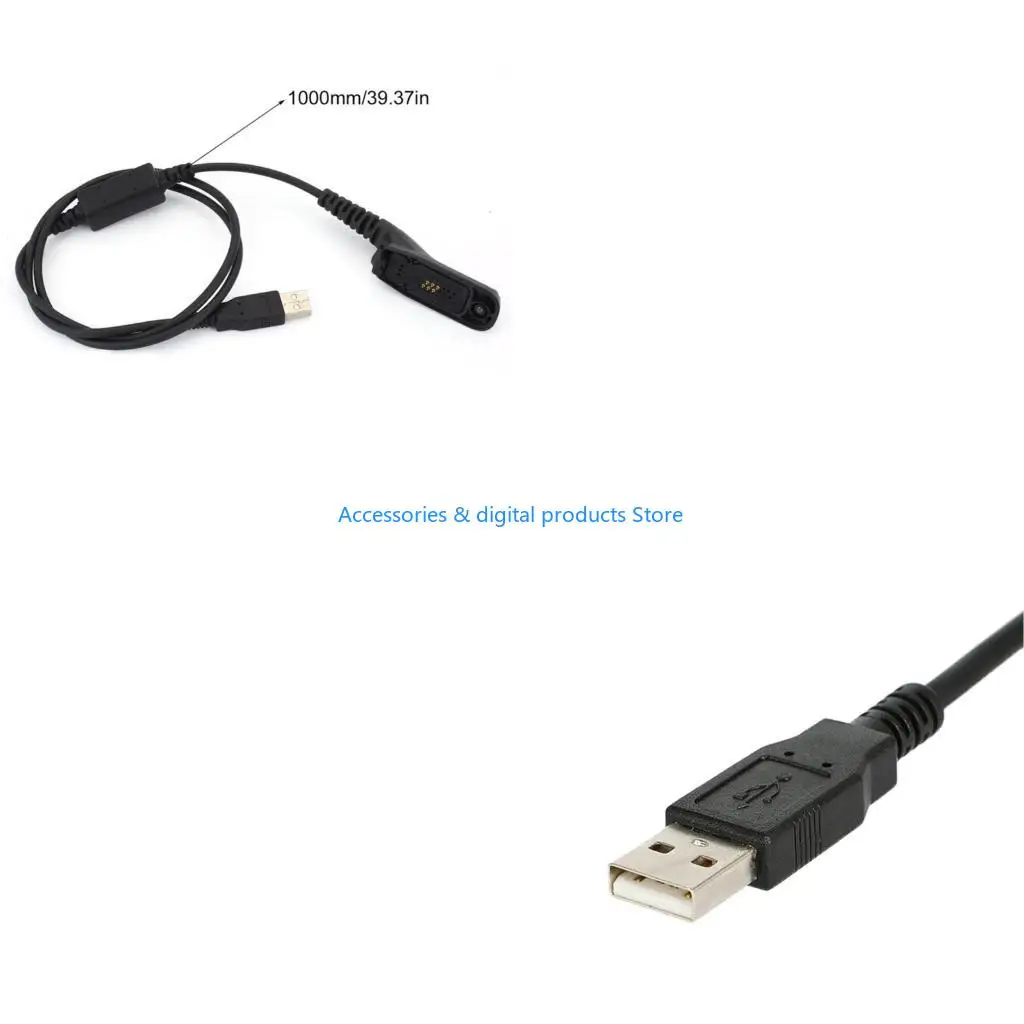 Kabel do programowania USB 77JD do radia dwukierunkowego Walkie Talkie 39-calowy kabel do programowania do DP4800 DP4801 DP4400
