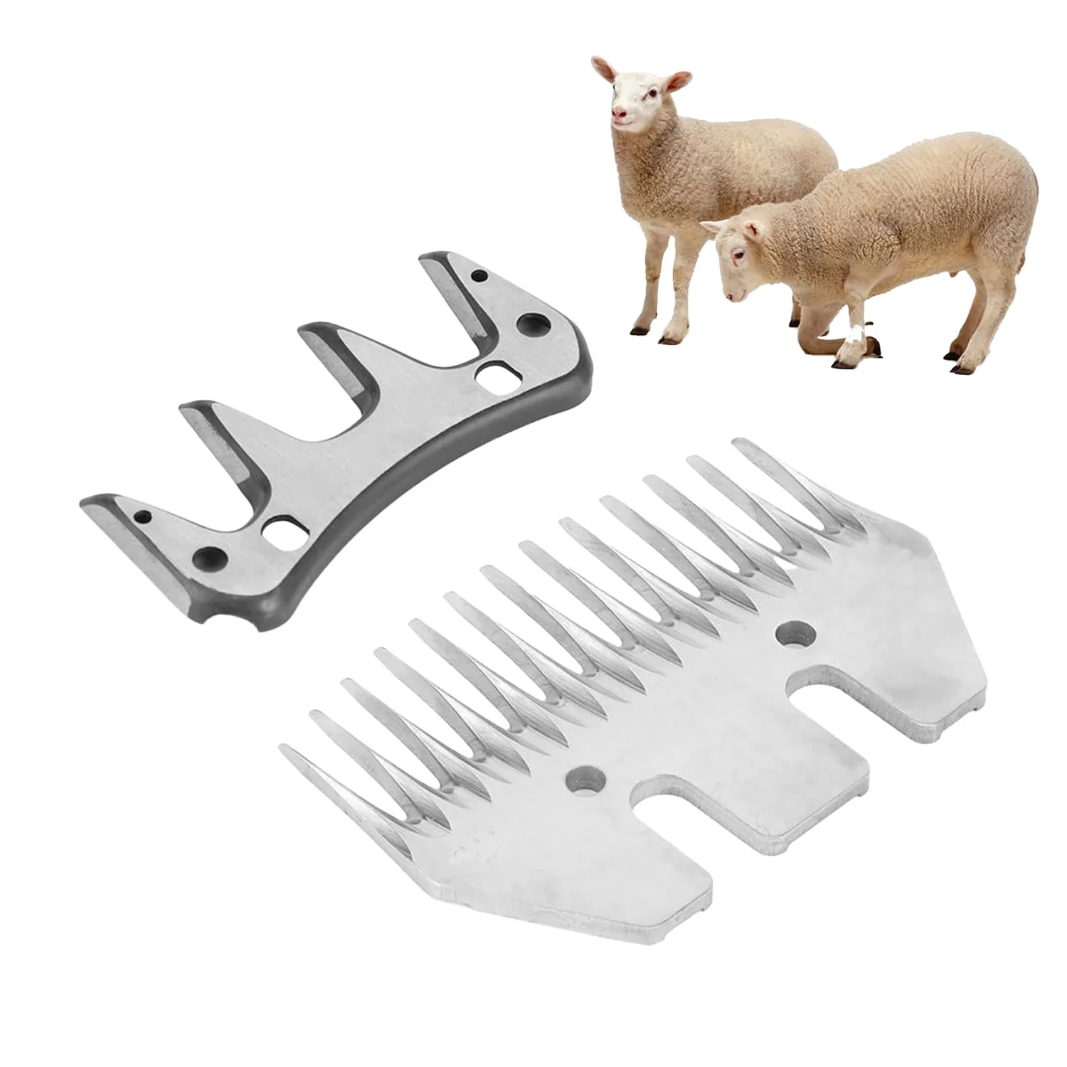 Sheep Shears Blades Replacement Clipper Blades Stainless Steel Straight 13 Tooth Electric Wool Comb Cutter Goats Clipper Scissor