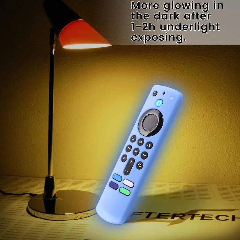 1-2pcs Remote Cover for Alexa Voice Remote 3rd Gen Fire TV Stick 4K 2021 Soft Silicone Protective Sleeve with Lanyard Anti Slip