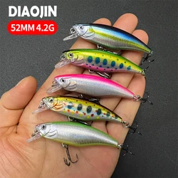 Japan Small Lures for Minnow Fishing Lure Stream Bait 4.2g 52mm Slowly Sinking Minnow Mini Hard Bait for Perch Trout Bass
