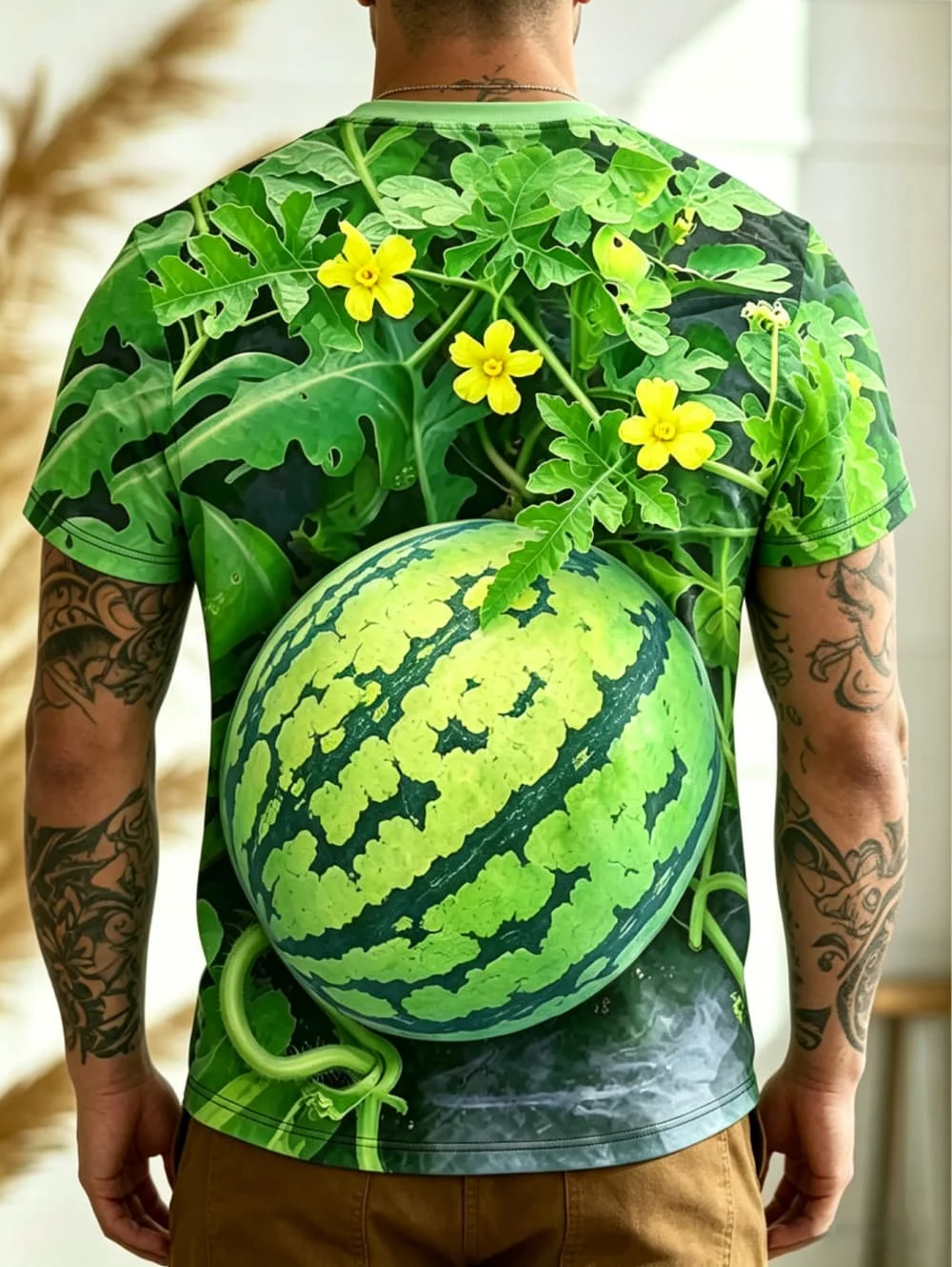 Funny Watermelon Plant T-Shirts Vegetable 3D Print Men Women Short Sleeve T Shirt Harajuku Y2k Top Oversized Tees Men's Clothing