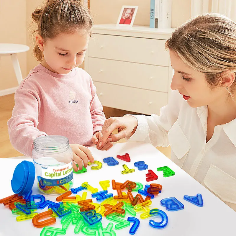 Montessori Math Toys Letters Numbers Learning Early Educational Toy Kids Color Shape Cognition Light Table Manipulatives Toys