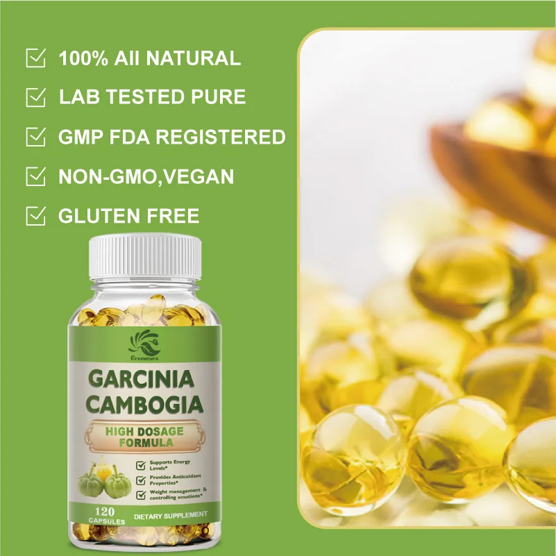 Garcinia Cambogia 60/120 czapki wegetariańskie 700mg (wegetariańskie, naturalne, nie GMO i bezglutenowe)