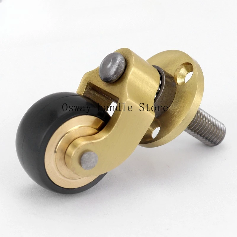 NEW 4PCS Brass/Brass+Rubber Furniture Casters Table Chair Sofa Bar Piano Universal Wheel Wear-resistant Silent Furniture Rollers