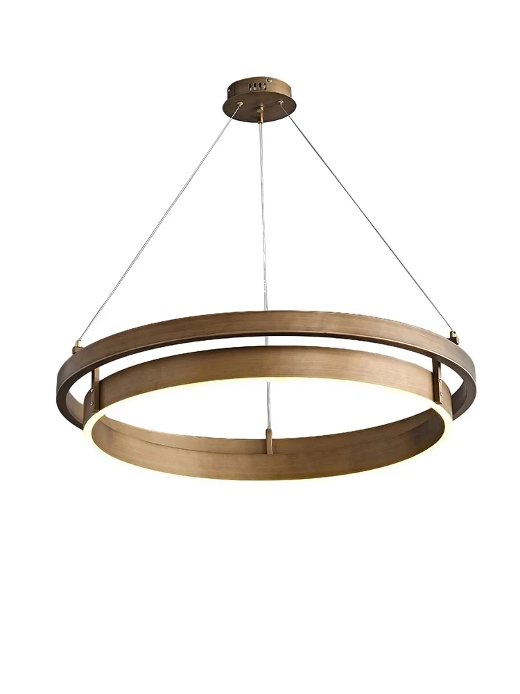 

CX165CN Italy LED Home Decor Bronze Chandelier Creative Round Hanging Light Fixture Minimalist Suspension for Living Room