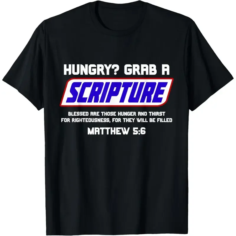 

Scripture Quote Graphic Short Sleeve T Shirt Unisex Casual Crew Neck Pullover Streetwear Retro Y2K Harajuku Loose Fit Daily Wear