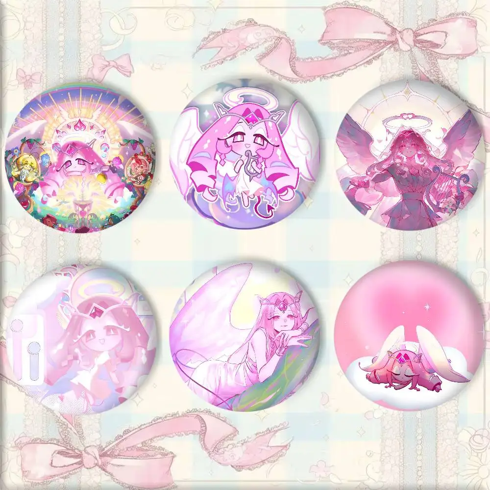 Game E-Eternal Sugar Cookie Badges 25 32 44 58 75 mm Round Cosplay Pin Bag Decor Fans Collect Friends Gifts Brooch Souvenir