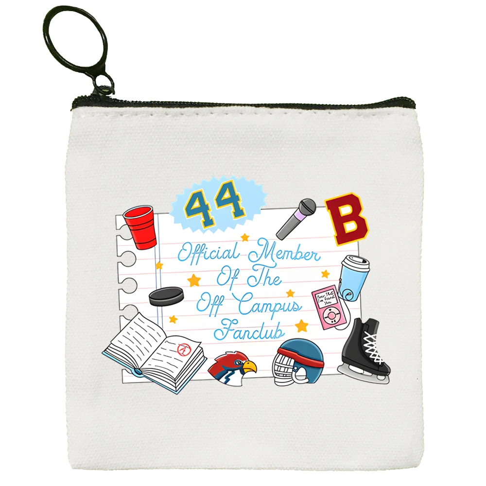 Off Campus Mini Coin Purse Portable Zipper Small Change Storage Pocket Wallet Comic Fan Merch Daily Carry Gift Pouch