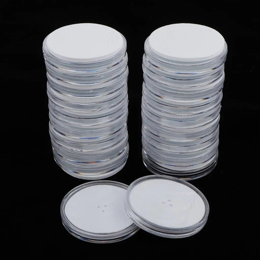 3-6pack 10 Pieces Coins Holder Clear Capsules Collecting Coins Boxes 46mm