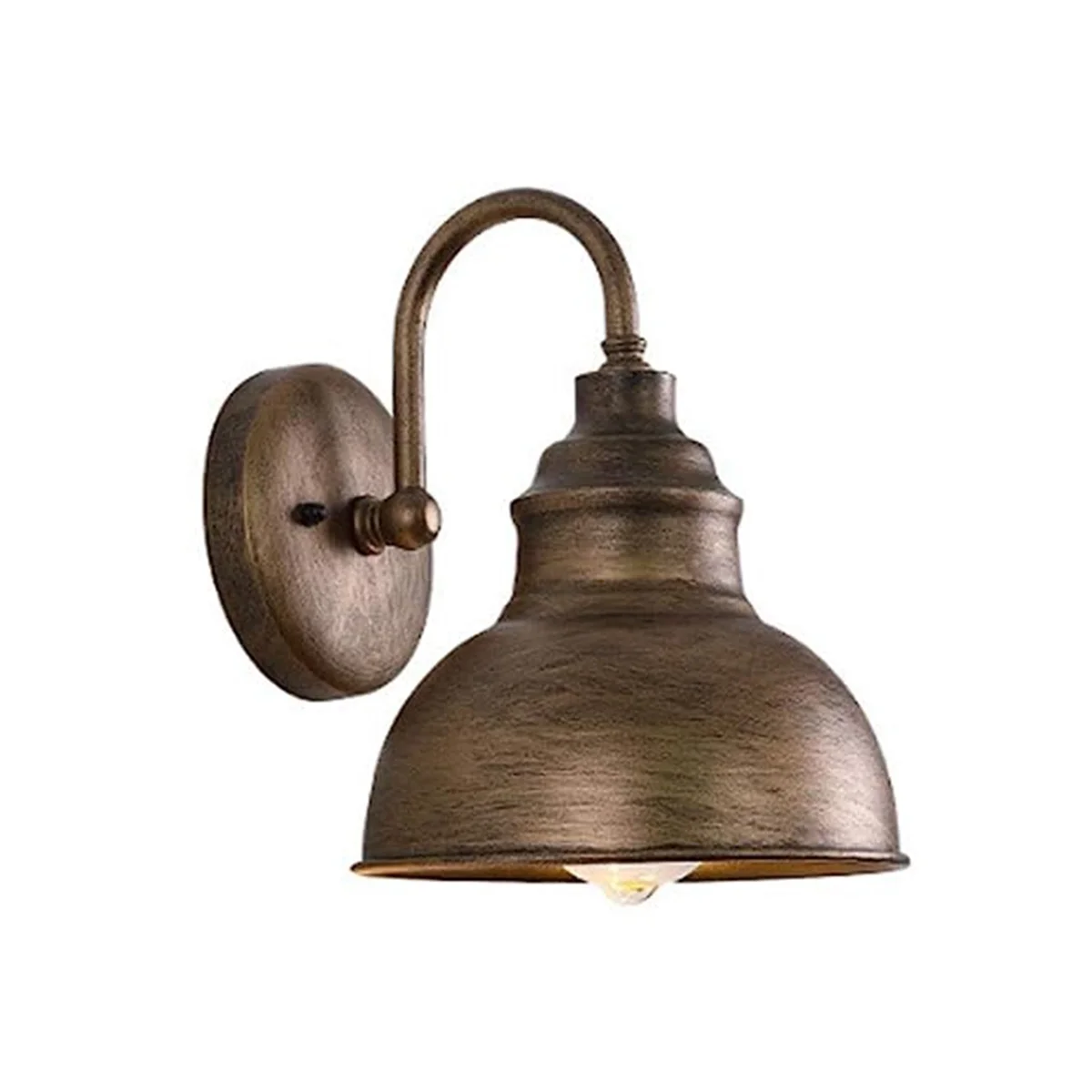 Vintage Wall Sconce Gooseneck Barn Flat Light Industrial Vintage Farmhouse Wall Sconce Outdoor Waterproof (Bronze)