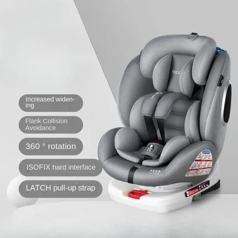 EG88 360째 Rotating ISOFIX Baby Car Seat, Reclining Child Safety Chair, Universal Seat for 0-12 Years, ISOFIX Compatible Booster