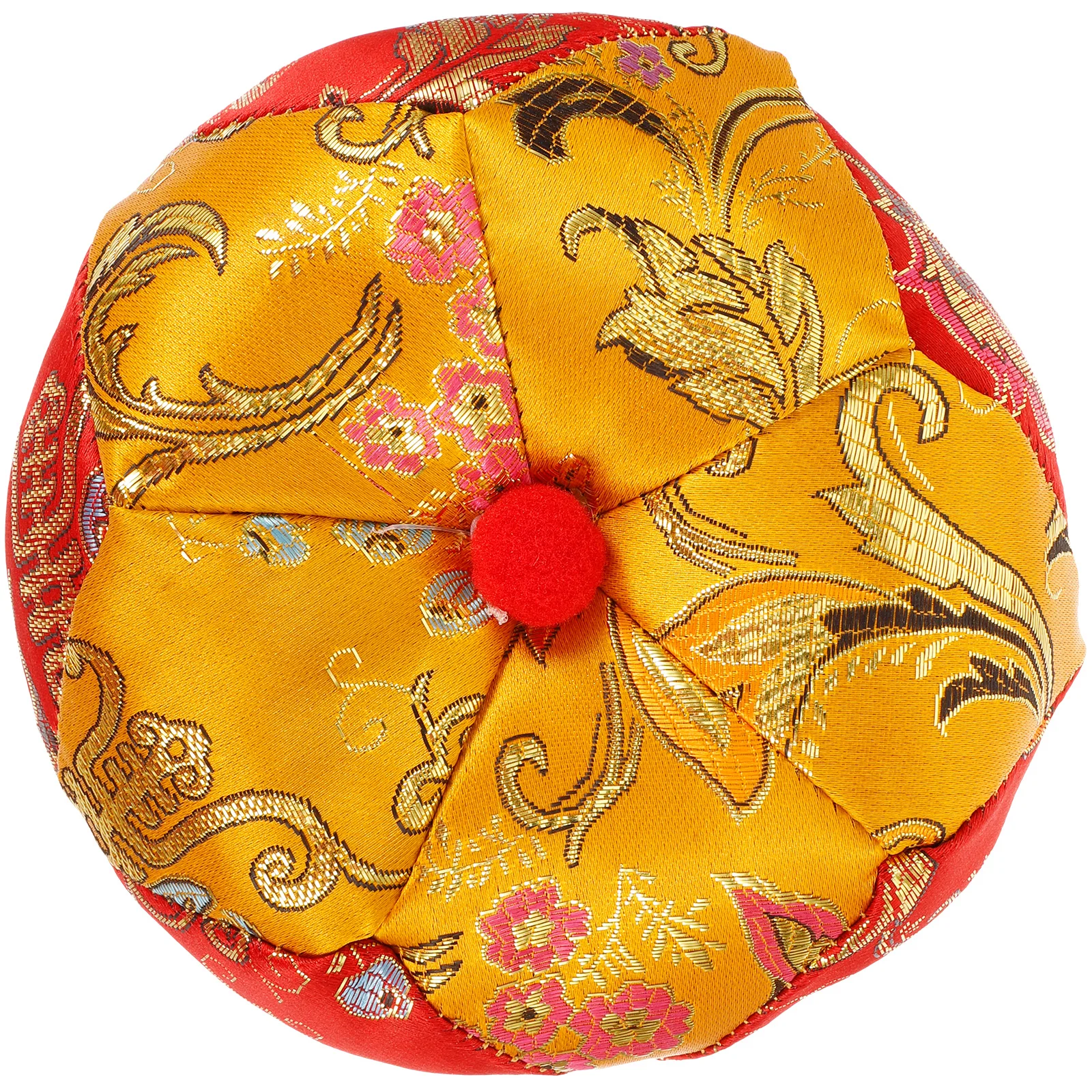 

Wooden Fish Mat 3 5 Inch Handmade Embroidered Cushion Pad for Buddha Sound Tibetan Singing Bowl Sound Bowl Cushion