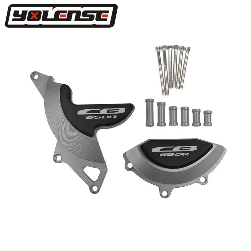 

Motorcycle Accessories CNC Left and Righ Engine Stator Starter Cover Frame Slider Protector For CB650 R CB 650R CB650R 2019-2023